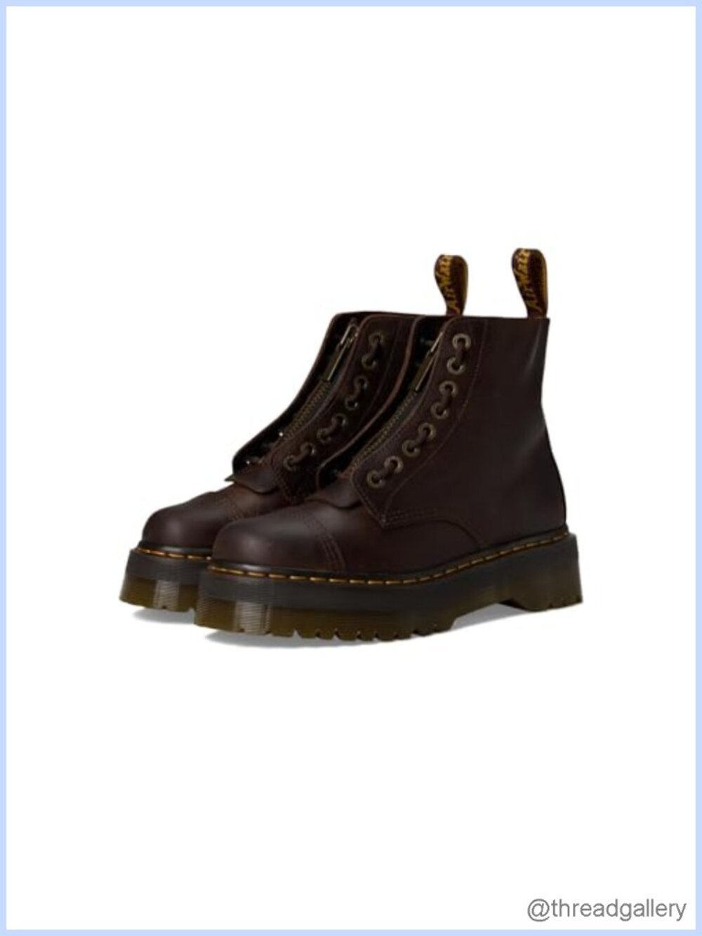 Dr. Martens Sinclair Leather Platform Boots Combat Lace-Up
